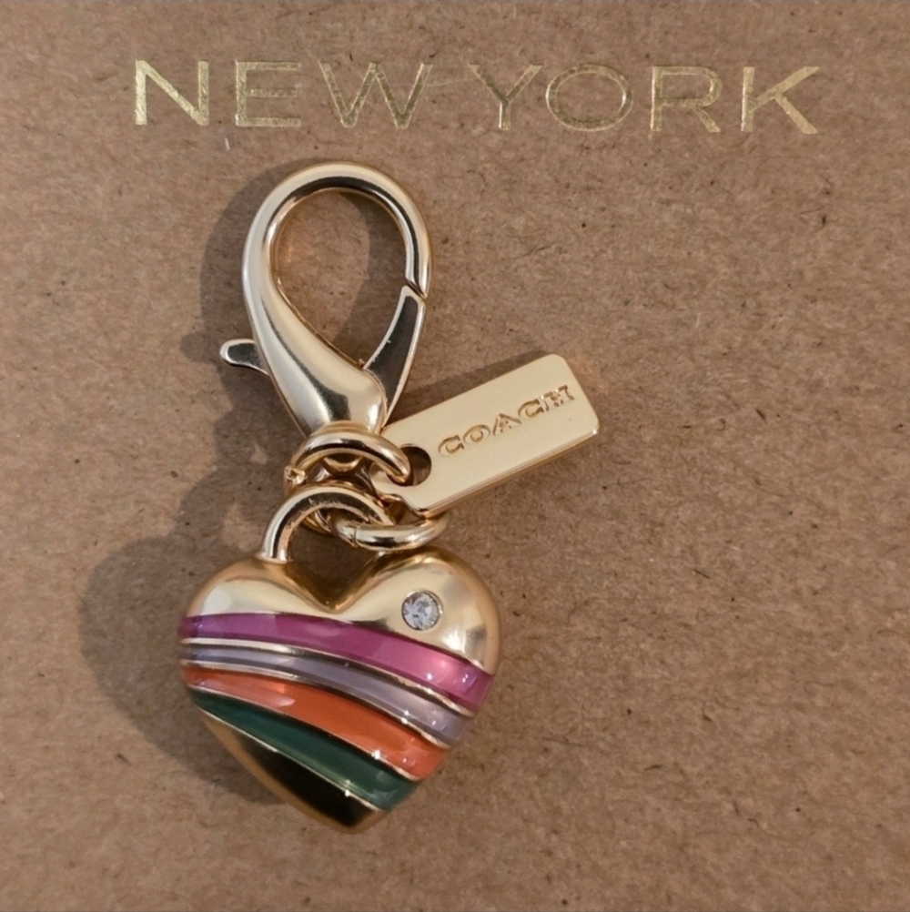 Coach Small Pink Heart Charm